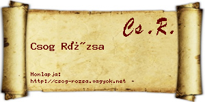 Csog Rózsa névjegykártya